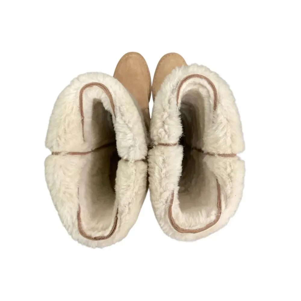 UGG Tall Boots Women’s Size 7 ‘Samantha’ Suede And Sheepskin Camel Color